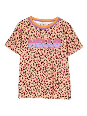 T-shirt med mönster i blommigt för tjejer Zimmermann Kids orange