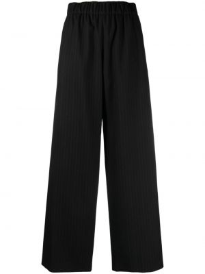 Pantaloni cu dungi cu croială lejeră Gucci negru