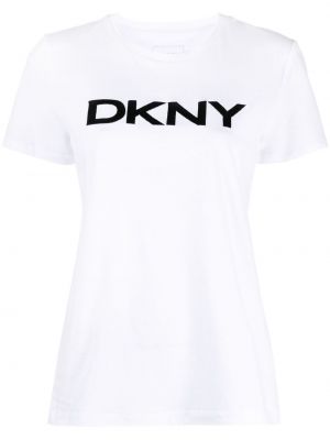 Bavlnené tričko s potlačou Dkny