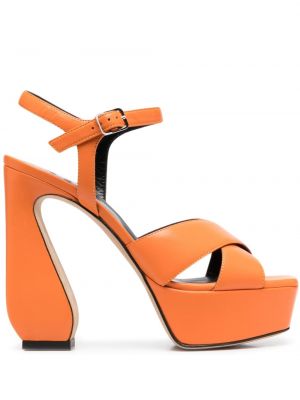 Sandały Sergio Rossi pomarańczowe