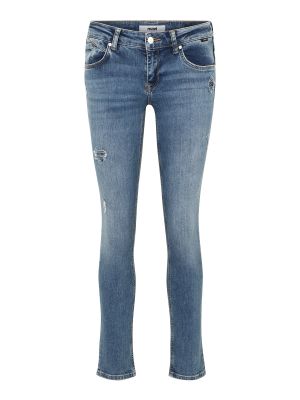 Roztrhané džínsy s nízkym pásom na zips Mavi - modrá