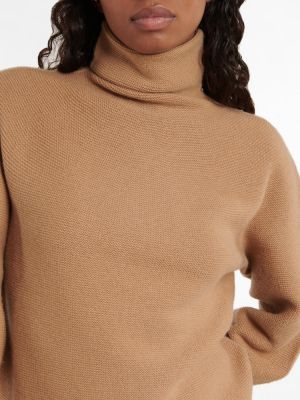 Kašmírový vlněný svetr Max Mara béžový