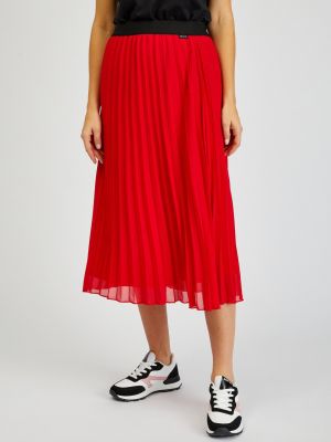Plisované midi sukně Sam 73 červené