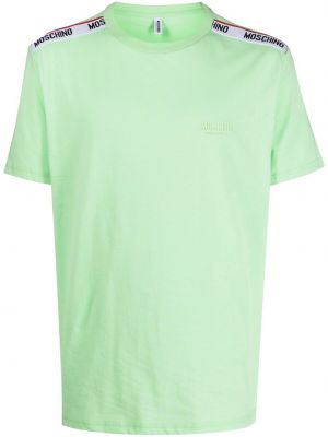Памучна тениска Moschino зелено