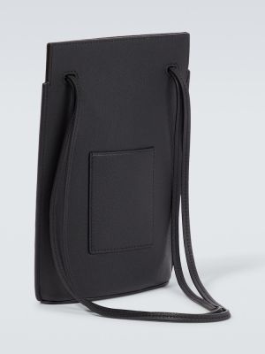 Δερμάτινη δερμάτινη τσάντα ώμου με τσέπες Loewe μαύρο