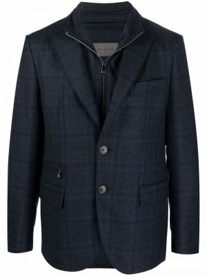 Blazer a cuadros Corneliani azul