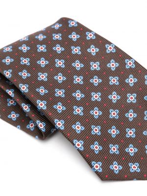 Geblümte krawatte mit print Kiton braun