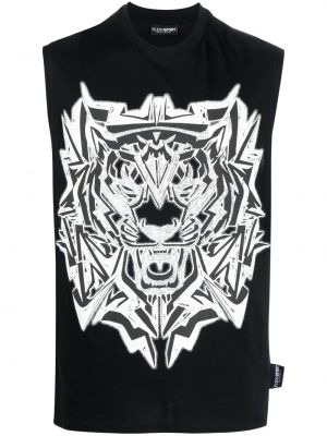 Bombažna srajca s tigrastim vzorcem Plein Sport