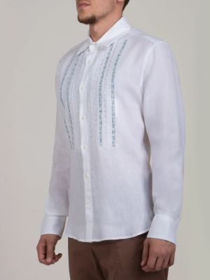 Льняная рубашка Ermanno Scervino белая