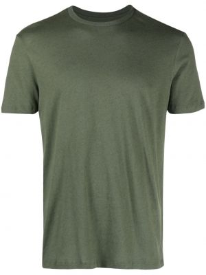 Kokvilnas t-krekls ar apaļu kakla izgriezumu Majestic Filatures zaļš