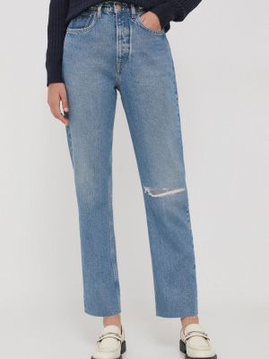 Džíny s vysokým pasem Pepe Jeans modré