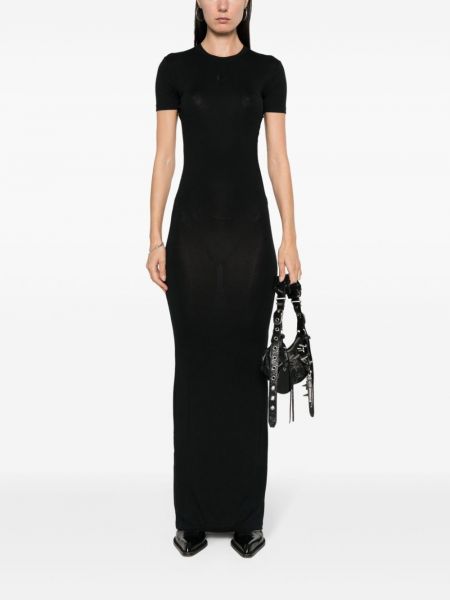 Dlouhé šaty s výšivkou Ludovic De Saint Sernin černé