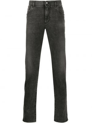 Slim fit skinny džíny s oděrkami Dolce & Gabbana šedé