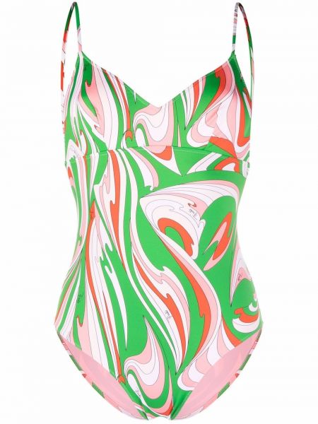 Bañador con estampado abstracto Emilio Pucci verde