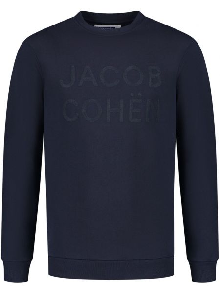 Pamut hímzett melegítő felső Jacob Cohen kék
