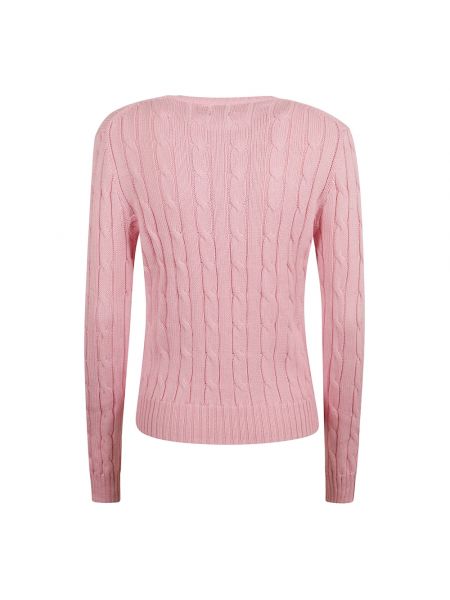 Dzianinowy sweter Ralph Lauren różowy