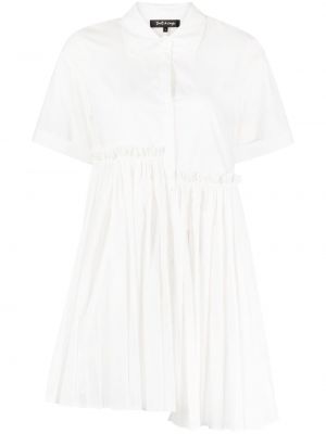 Плисирана асиметрична рокля Tout A Coup бяло