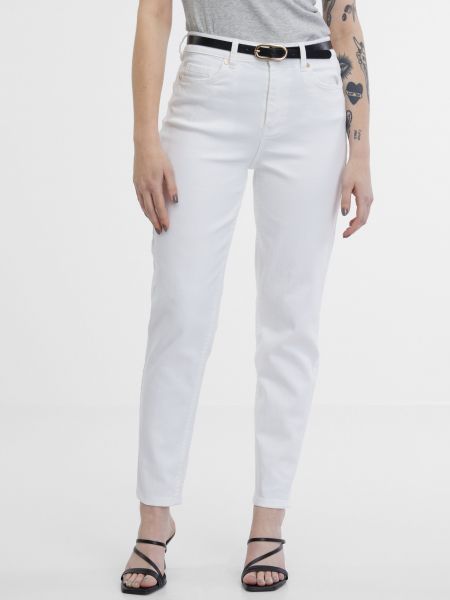 Bílé džíny s klučičím střihem Orsay
