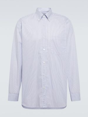 Pruhovaná bavlnená košeľa Dries Van Noten biela