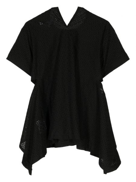Bluzka bawełniana asymetryczna Comme Des Garçons Tao czarna