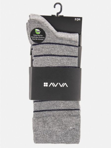 Бамбукові однотонні шкарпетки Avva сірі