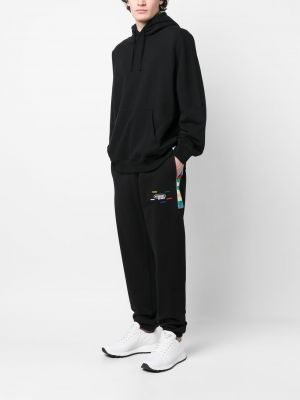 Pantalon de joggings en coton à rayures Missoni noir