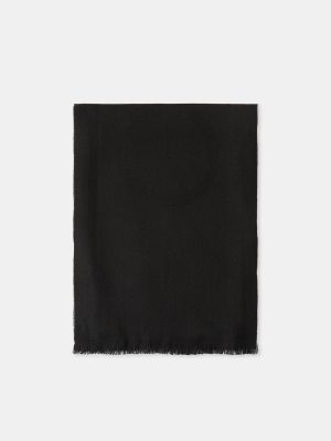 Bufanda de lana Calvin Klein negro
