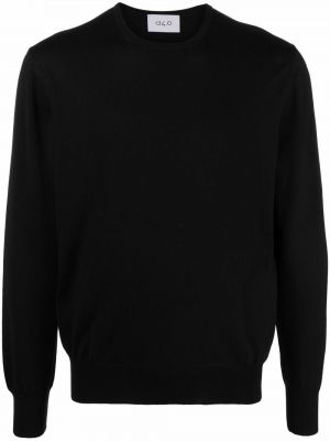 Jersey de tela jersey de cuello redondo D4.0 negro