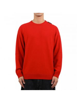 Z kaszmiru sweter Balenciaga, czerwony