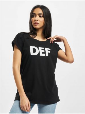 Тениска Def черно