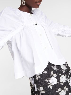Памучна блуза Noir Kei Ninomiya бяло