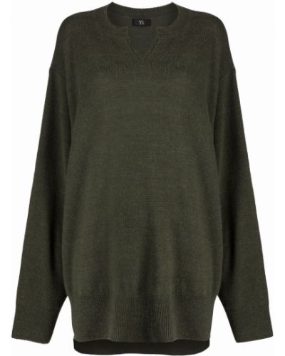 Jersey con escote v de tela jersey oversized Y's verde