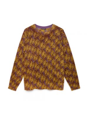 Dzianinowy sweter z okrągłym dekoltem Maliparmi żółty