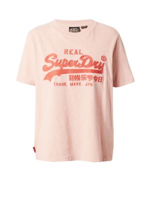 Majica s melange uzorkom Superdry narančasta