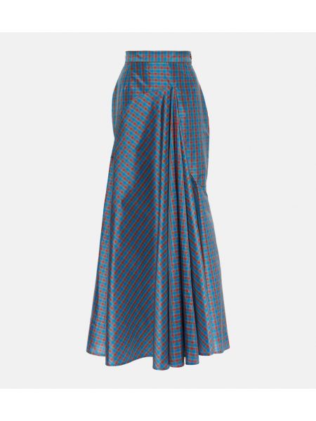 Карирана копринена макси пола с волани Vivienne Westwood