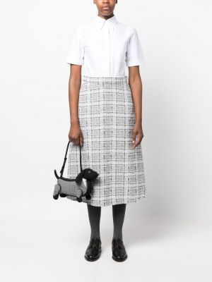 Kariertes kleid mit print Thom Browne