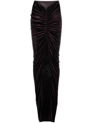 Aksamitna spódnica drapowana Rick Owens Lilies