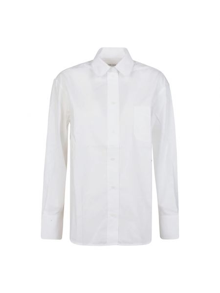 Biała koszula z długim rękawem oversize Victoria Beckham
