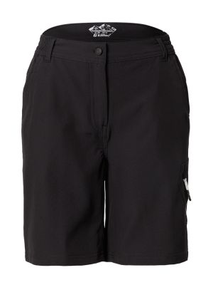 Jednofarebné teplákové nohavice na zips s opaskom Killtec - čierna