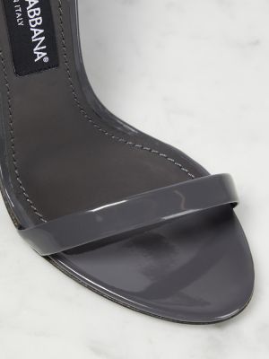 Sandales en cuir vernis Dolce&gabbana gris