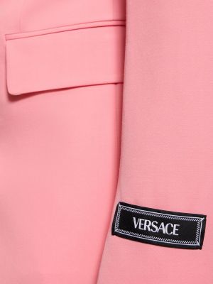 Vlněná bunda Versace růžová