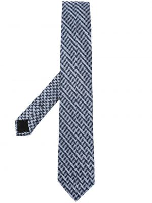 Žakárová hodvábna kravata Boss modrá