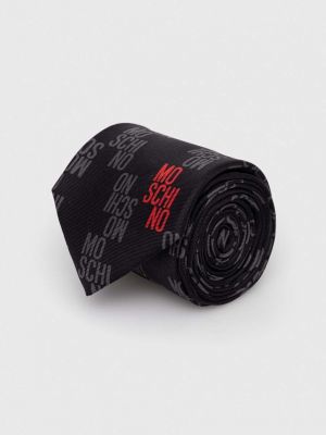 Копринена вратовръзка Moschino черно