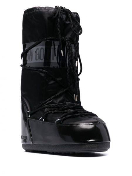 Saténové sněžné boty Moon Boot černé