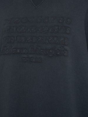 Pamučna hoodie s kapuljačom od flisa od jersey Maison Margiela