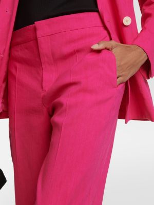 Pantaloni dritti baggy Isabel Marant rosa