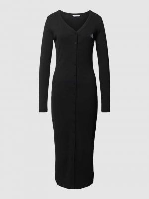 Sukienka długa bawełniana Calvin Klein Jeans czarna