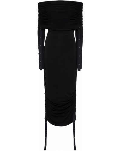 Krepové šaty s kapucí Dion Lee černé