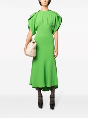 Midi šaty Victoria Beckham zelené