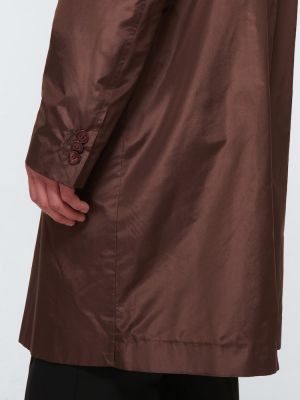Jedwabny płaszcz Valentino brązowy